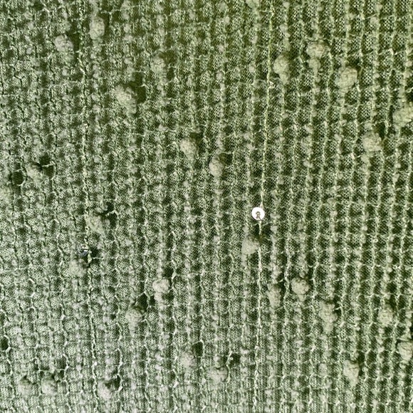 Green Lace Overlay Top silk blend made in Italy - Picture 6 of 8